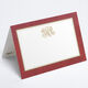 Red Moire Bordered Printed Place Cards Image 3 of 4